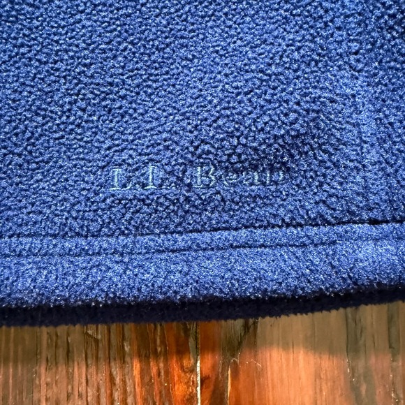 Vintage LL Bean Fleece Pullover Womens M Blue 90s 1/2 1/4 Zip USA Sweater - Picture 2 of 11